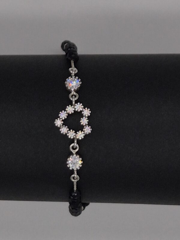 silver bracelet with moissanite diamond for girls and women