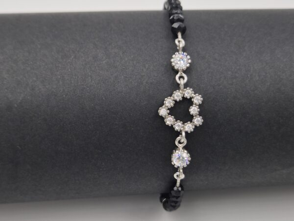 silver bracelet with moissanite diamond for girls and women - Image 5