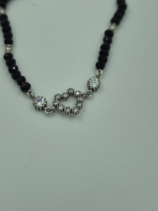 silver bracelet with moissanite diamond for girls and women - Image 4