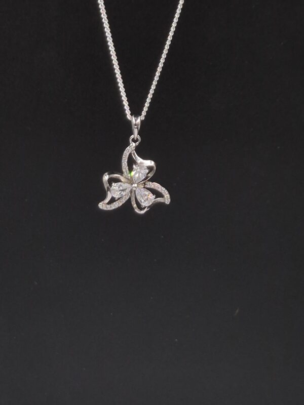 Silver pendant for girls and women silver pendant with chain - Image 3